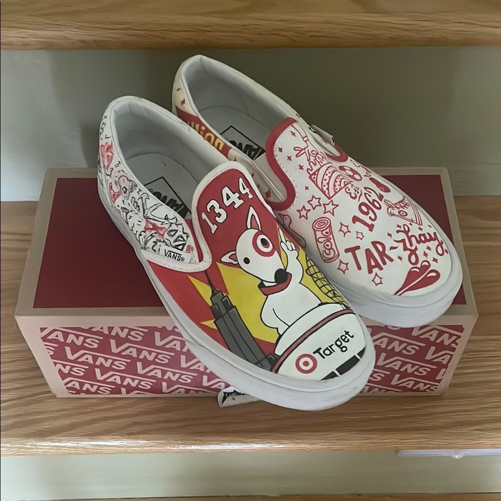 Custom Vans Target Shoes/Sneakers from  Left Untied on Instagram